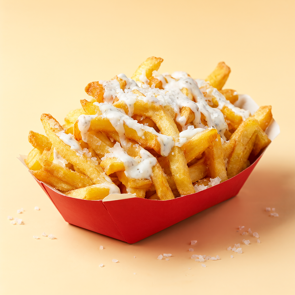 Papas con queso blanco